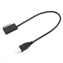 외장형 씨디롬 DVD 플레이어 odd USB 2.0 to mini sata ii 7+6 13pin 어댑터 컨버터 케이블 199, 협력사, 0.35m, 검은 색