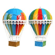 홈 욕실에 대 한 2pcs 레트로 스타일 뜨거운 공기 풍선 장식 장식 배경 펜 던 트, 4가지 색상과 7가지 색상, 철