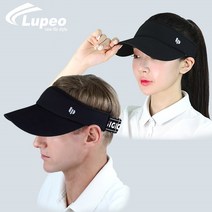 루페오 남녀공용 슬라이드 밴드 썬 바이저 썬캡 골프 테니스 썬캡 모자 챙넓은 확장형 자외선 차단 썬캡 모자, 블랙