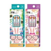 모나미 모니주 5본입 연필 B 여아, 1개