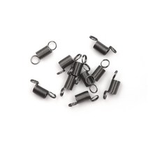 10pcs 스테인레스 스틸 듀얼 후크 작은 장력 스프링 코일 장력 강철 작은 미니 스프링 스프링 길이 6mm 스트레치 30mm
