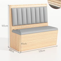 카페 붙박이 쇼파 벽 의자 업소 영업 용 소파 매장, 직각 U자형 데크 m당 스타일 57