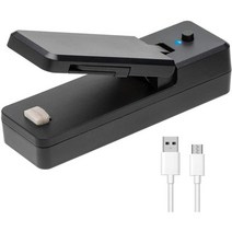 heat sealer usb rechargtable mini sealing machine storage bag clip mini sealing machine 스티커 씰 식품 스낵, 밝은 회색