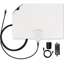 Antennas Direct ClearStream FLEX 증폭 TV 안테나 82.4km(50마일) 이상의 범위 UHF/VHF 다방향 벽 그립 USB 인라인 앰프 3.7