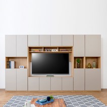 [보루네오] 엘리브 월플렉스 3400 TV 다용도 수납장 bk106, 그레이