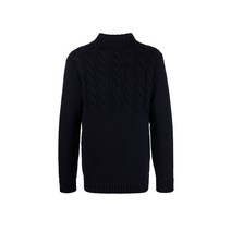 마르지엘라 남성 스티치 하프 케이블 울 터틀넥 니트(S30GP0337 S17911 511) 네이비