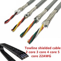 선통대 요비선 손통기 1715201822awg 2-8 코어 towline 차폐 케이블 1m pvc 유연한 와이어 굽힘 부식 방지 구리 와이어 저항, 18 awg 1미터, 2 코어