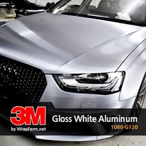 쿨제이 3M 2080-G120 화이트 알루미늄 유광 차량 필름 PPF 카스킨 생활보호 패키지 마프로 에이버리 크롬 (2740665), 색상:기본
