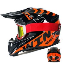 오프로드 오토바이 헬멧 고글 포함 다운힐 로드 레이싱 ATV 더트 바이크 안전모 모토 크로스 안전 장비, L, B