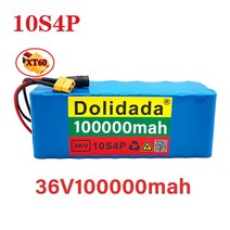 전기 자전거 배터리 New 36V 10s4p 200Ah 20000W large capacity 18650 lithium battery pa조절 electric b, [02] 금