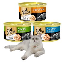 고양이 간식 쉬바캔 참치슬라이스 촉촉한 닭가슴살 참치와 도미와 그레이비소스 85g 고양이 습식사료 고양이 캔 3종, 24개, 촉촉한 닭가슴살과 그레이비 소스