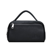 남자토트백 공장직거래 남성 손 블로퍼 층 소 가죽클러치백 비지니스 대용량 핸드백 더블지퍼 레이어드 523468293, 66030 블랙