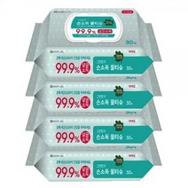 그린핑거 99.9 손소독물티슈 캡형30매 x4개
