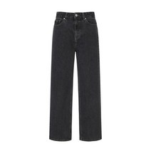 탑텐 23년 여성 와이드 데님 팬츠 흑청 LBK