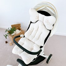 마롤로뜨 3중거즈 사계절 유모차라이너 테디 양면시트 신생아 카시트, 테디 아이보리_3중거즈 라이너