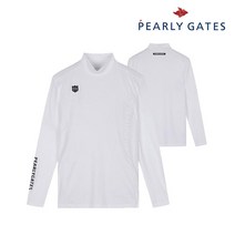 파리게이츠 골프 pearlygatesgolf남성 로고 와펜 이너 티셔츠 P511A1TI010_WH, 005, WH