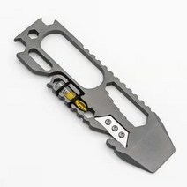 정밀 수공구 지렛대 11 IN 1 다기능 크로우바 티타늄 합금 EDC 병따개 나이프 육각 렌치 야외 생존 캠핑 휴, 01 SILVER