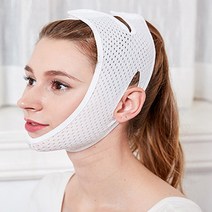 제이와이홀딩스 얼굴 이중턱 비대칭 리프팅 통풍 브이라인 밴드, 1개, 화이트