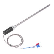 BERM PT100 Probe Type Stainless Steel Thermocouple Temperature Sensor 1 Meter Length 0‑400℃, 한개옵션0
