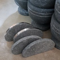 곱돌고기받침 [140mm/160mm] 반달고기방석 고기받침 가정용 업소용 구이방석 구이받침대 낱개판매, 160*80, 유테
