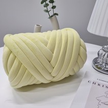 헬로우하비 벨벳 자이언트얀 빅얀 루피망고실 왕모찌실 가방 DIY 핑거니팅 1kg, 벨벳 라임옐로우, 벨벳얀 1kg