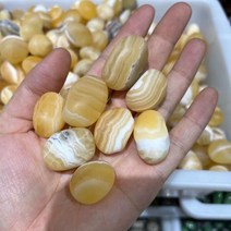 펠렛 제조기 기계 애완동물 사료 가공 1000 그램 가방 천연 방해석 세련된 과립 롤링 스톤 레몬 옐로우 물고기 탱크 장식 액세서리 20-30mm, 1000g