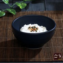 한국 여주도자기 세라믹 원형 밥공기 밥그릇, 그레이, 1개