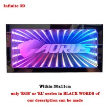 인피니티 rgb 패널 인피니티 3d pc 케이스 조명 플레이트 커스텀 섀시 장식 gpu 백플레이트 diy gamers transperant aura mod, 3d 30x11 5v