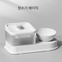 DFMEI 다용도 정수기 식온 가열 활수 순환 자동 필터 반려동물 그릇, 화이트 베이직 【수량 일체 4중 필터】