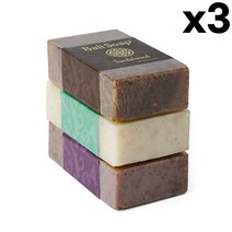 Bali Soap 발리솝 샌달우드 일랑일랑 바닐라 비누 세트 3팩 Sandalwood Ylang Ylang Vanilla, 1개