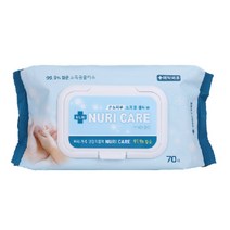 누리케어 손소독티슈 70매, 1개, 55g
