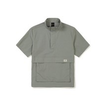 SNOWPEAK APPAREL S23MMRAN64 루트 스탠드넥 반팔 아노락 Light Khaki