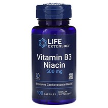 라이프익스텐션 Life Extension 비타민 B3 니아신 Niacin 500mg 100 캡슐 나이아신, 기본, 기본