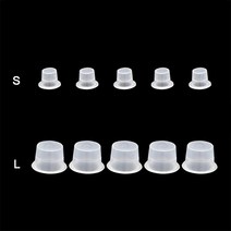 실험실 소모품 100pc S/L 플라스틱 일회용 Microblading 문신 잉크 컵 영구 메이크업 안료 투명 홀더 컨테, 한개옵션1, 02 L (13x120mm)