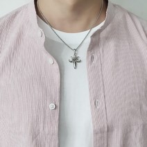 N023 남자목걸이 체인줄 십자가펜던트 악세사리 남성패션목걸이