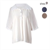 쉬즈나인 도티 카라 반팔 블라우스