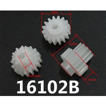 1+2 랙기어 16102b 0 5m 16 이빨 10 이빨 pom 더블 피니언, 16개 치아 - 10개 치아, 2mm 느슨한