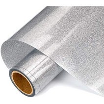 HTVRONT Glitter Silver Plotter Film Textile - 10quot; x 120quot; Flex Film for Cricut 및 실루엣 Cam, 단색, 반짝이는 은색