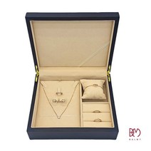바미샵 초코원목함 상자 예물함 1P 아이보리 보석함 b0274