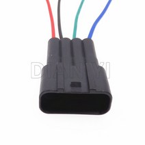 링브로워 유선송풍기 산업용 블로어 엔진 BLOWER 공업용환풍기 도요타 7283-7449-30 용 4 방향 자동차 방수 커넥터 1 세트 점화 코일 터미널이 있는 전선 소켓, [04] Male with cables