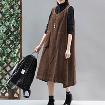 겨울 코듀로이 조끼 롱원피스 포켓코듀OPS