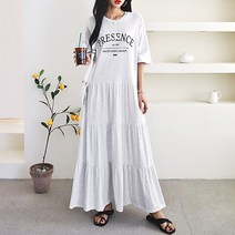 경스홀릭 PRES 캉캉 프릴 루즈핏 롱원피스 빅사이즈 임부복