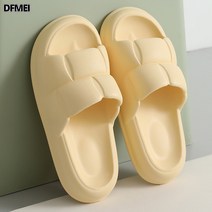 DFMEI 층간소음 슬리퍼 사무실 슬리퍼 보들보들 EVA 미끄럼 방지 통굽 디자인 발가락 보호 피로 풀다 남녀 통용