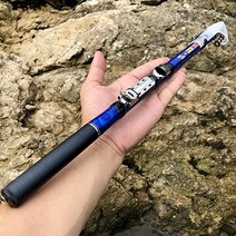 텔레스코픽 록 낚시대 스피닝 플라이 잉어 피더 탄소 섬유 페스 카 3M 2.7M 2.4M 2.1M 1.8M 1.5M 미니 여행로드 릴 시트, Blue