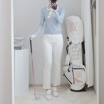여성 골프웨어 스판 허리밴딩 부츠컷 연습복 바지