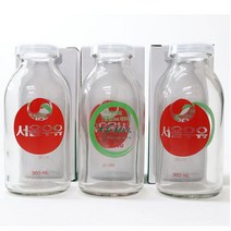 서울우유 서울우유병 레트로 투명보틀 330ml 3P세트, 투병보틀 360ml_밀크 3개