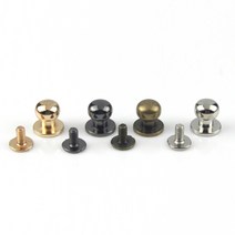 가죽공예 둥근머리 나사 리벳 모음 가방만들기 소품, 블랙6x8mmGS0300108G