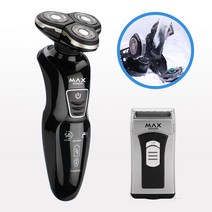 로코스나인 맥스전자 전기면도기 3중헤드방수면도기 전기면도기+코털제거기 FQ-3181 max면도기, 블랙, [로코스나인] FQ-3181+휴대용면도기