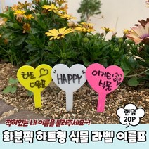 화분픽 하트형 식물 라벨 이름표 20P 수목표찰 식물이름표 화분픽 꽃이름표 꽃팻말, 본상품선택, 상세페이지 참조, 상세페이지 참조