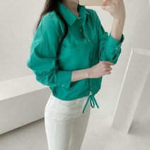 미라클세븐 [M7] 여자 연분홍 탱크 더블포켓 스트랩 셔츠